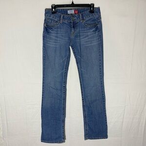 Vintage Y2K Aeropostale Med Wash Low Rise Chelsea Skinny Bootcut Jeans 6